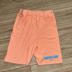 White Fox Orange Creamsicle Biker Shorts Ribbed